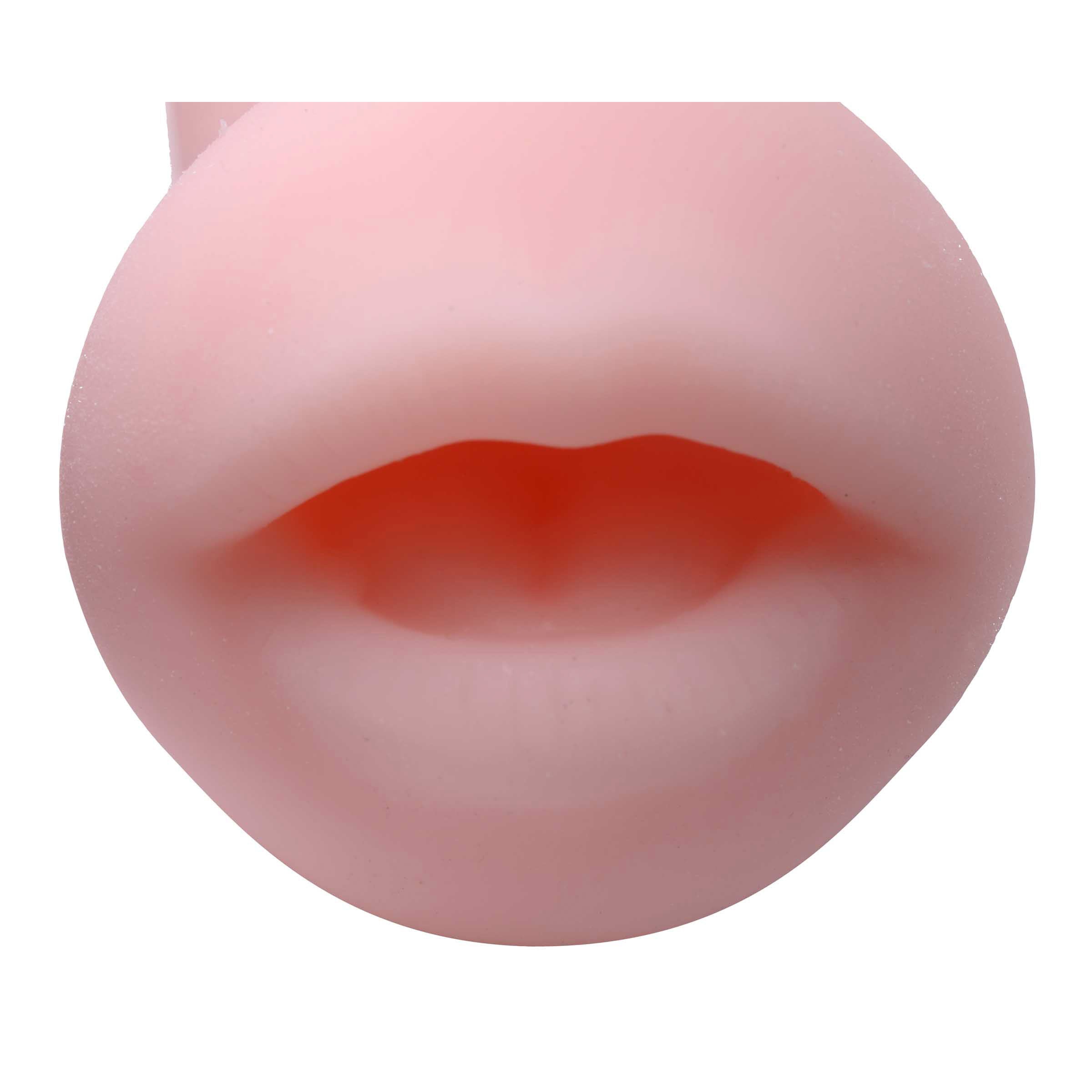 Marie's Tight Mouth Stroker made of soft SexFlesh material, featuring realistic lips and internal pleasure ridges for enhanced stimulation.